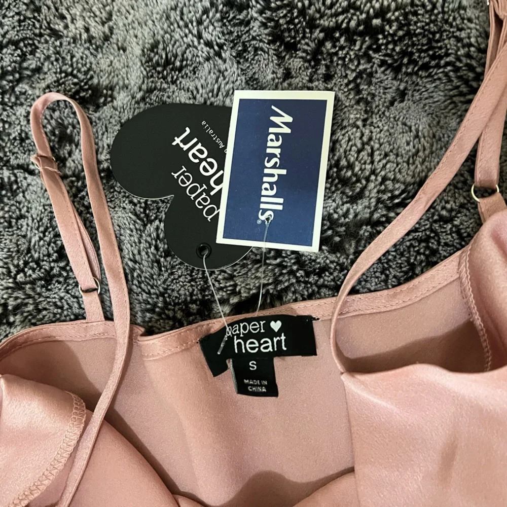 Marshalls Satin Pink Cowl Neck Dress - Picture 7 of 9